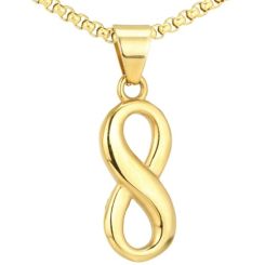 ***COI Titanium Gold Tone/Silver Infinity Pendant-01327AA