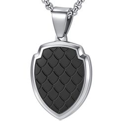 ***COI Titanium Black/Gold Tone Silver Pendant-01369AA