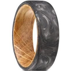***COI Carbon Fiber & Koa Wood Ring-01411AA