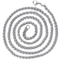 ***COI Titanium Necklace With Stainless Steel Clasp(Length: 19.68 inches)-01448AA
