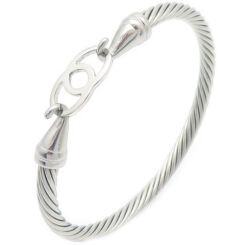 ***COI Titanium Gold Tone/Silver Infinity Bracelet With Steel Clasp(Length: 7.87 inches)-01487AA
