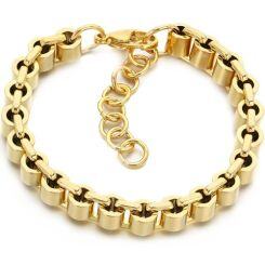 ***COI Titanium Black/Gold Tone/Silver Bracelet With Steel Clasp(Length: 8.66 inches)-01492AA