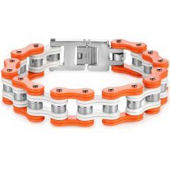 ***COI Titanium Black/Silver Ceramic Bracelet With Steel Clasp(Length: 8.66 inches)-01522AA