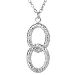 ***COI Titanium Silver/Gold Tone Infinity Pendant-01534AA