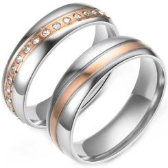 ***COI Titanium Rose Silver Ring With/Without Cubic Zirconia-01584AA