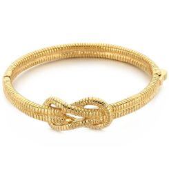 ***COI Titanium Gold Tone/Silver Infinity Bracelet With Steel Clasp(Length: 7.87 inches)-01644AA