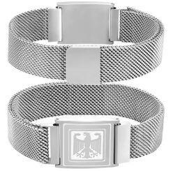 ***COI Titanium Black/Gold Tone/Silver Eagle Bracelet With Steel Clasp(Length: 8.27 inches)-01745AA