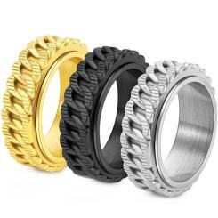 ***COI Titanium Black/Gold Tone/Silver Celtic Ring-01927AA