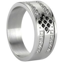***COI Titanium Ring With Cubic Zirconia-01948AA