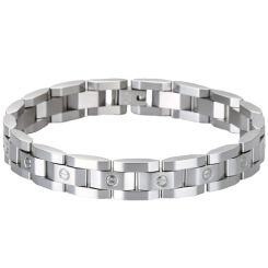 ****COI Titanium Black/Gold Tone/Silver Screws Bracelet With Steel Clasp(Length: 8.46 inches)-02076AA