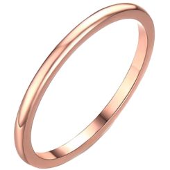 COI Tungsten Carbide Rose/Silver 2mm Dome Court Ring-TG2209