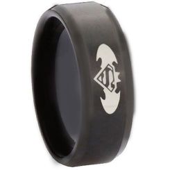 *COI Black Titanium Bat Man Super Man Ring-JT5006