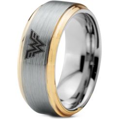 *COI Tungsten Carbide Wonder Women Step Edges Ring-TG3254AA