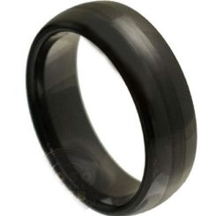 *COI Black Titanium Center Line Dome Court Ring-918