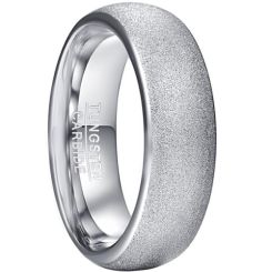 COI Tungsten Carbide Sandblasted Dome Court Ring-5926