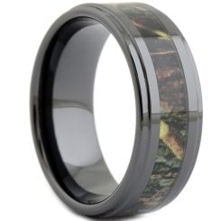 **COI Black Titanium Camo Step Edges Ring-7322