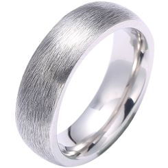 **COI Titanium Satin Finished Matt Dome Court Ring-8040