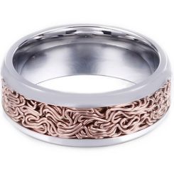 **COI Titanium Rose Silver Celtic Ring-8308
