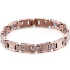 COI Rose Tungsten Carbide Cubic Zirconia Bracelet With Steel Clasp(Length: 8.26 inches)-8493