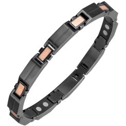 COI Titanium Black Rose Bracelet With Steel Clasp(Length: 9.06 inches)-8612