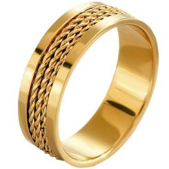 **COI Gold Tone Titanium Ring With Wire-8680AA