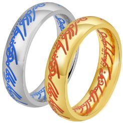 **COI Titanium Gold Tone/Silver Lord The Rings Ring Power-8719