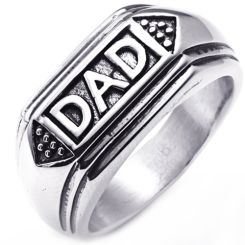 **COI Titanium Black Silver Daddy Ring-9012AA
