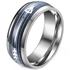 **COI Titanium Wire & Arrows Dome Court Ring-9123AA