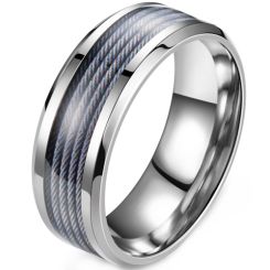 **COI Titanium Wire Beveled Edges Ring-9125AA