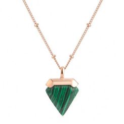 **COI Rose Titanium Necklace With Malachite(Length: 19.7 inches)-9276AA