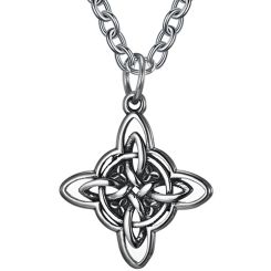 **COI Titanium Black Silver Trinity Knots Pendant-9277AA