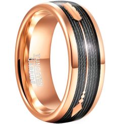 **COI Rose Tungsten Carbide Wire Ring With Arrows-9300AA