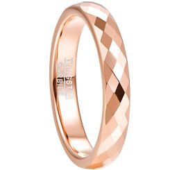 **COI Rose Tungsten Carbide 4mm Faceted Ring-9312AA