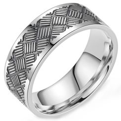 **COI Titanium Black Silver Ring-9659AA