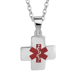 **COI Titanium Medical Alert Cross Tag Pendant-9716AA