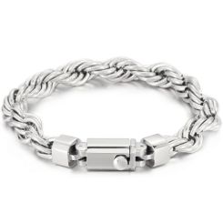 **COI Titanium Black/Gold Tone/Silver Bracelet With Steel Clasp(Length: 9.06 inches)-9828AA