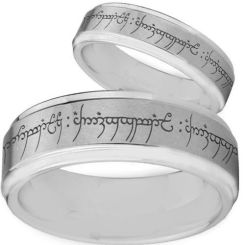 **COI Tungsten Carbide Lord The Rings Ring Power Step Edges Ring-TG2475BB