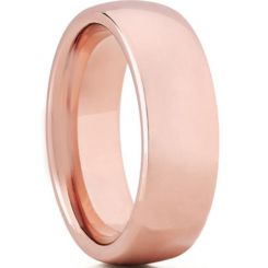 COI Rose Titanium Dome Court Wedding Band Ring-JT5048