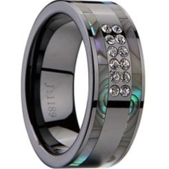 COI Black Tungsten Carbide Ring-TG2270(US6/9/10.5/15)