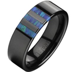 COI Tungsten Carbide Ring With Abalone Shell -TG2338(#US6)