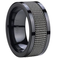 COI Black Tungsten Carbide Ring-TG2365(US11.5)