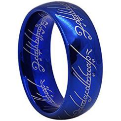*COI Blue Titanium Lord The Rings Ring Power Dome Court Ring-1796