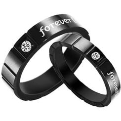 COI Black Tungsten Carbide Ring - TG2820(Size US4.5)