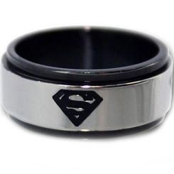 *COI Tungsten Carbide Super Man Step Edges Ring-TG2966