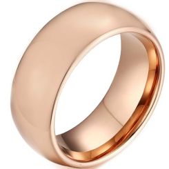 **COI Rose Tungsten Carbide Dome Court Ring-TG5131