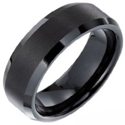 COI Black Tungsten Carbide Ring-TG695(US15)