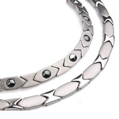 **COI Titanium Necklace With Steel Clasp(Length: 19.68 inches)-00039AA