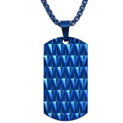 ***COI Blue Titanium Faceted Pendant-00066AA 
