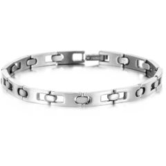 ***COI Titanium Bracelet With Steel Clasp(Length: 7.87 inches)-00085AA