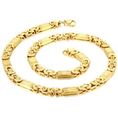 ***COI Titanium Gold Tone/Silver Celtic Bracelet/Necklace With Steel Clasp(Length: 8.27 inches/22.05 inches)-00134AA